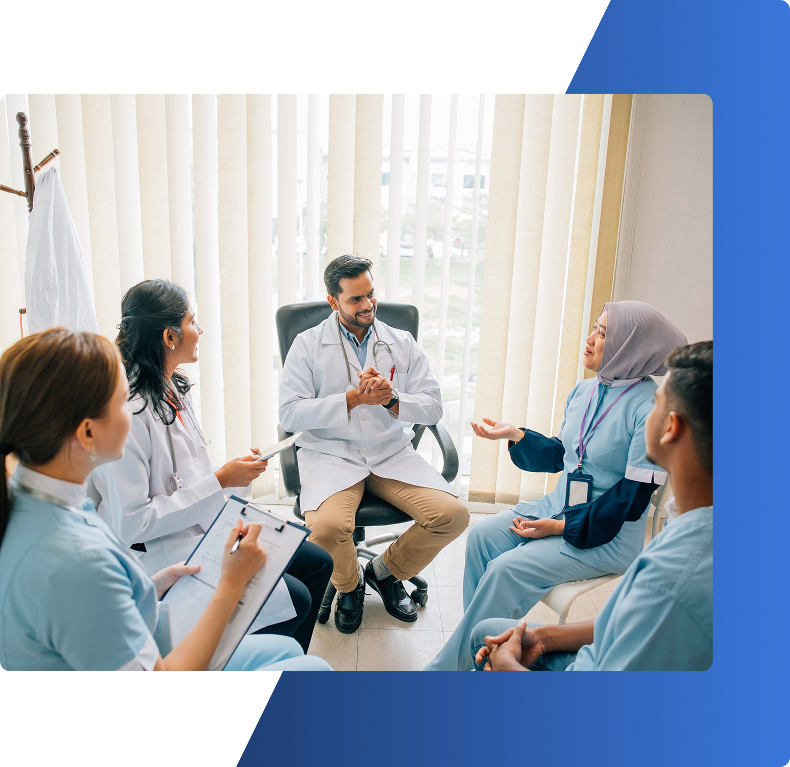 Medical team discussing patient care