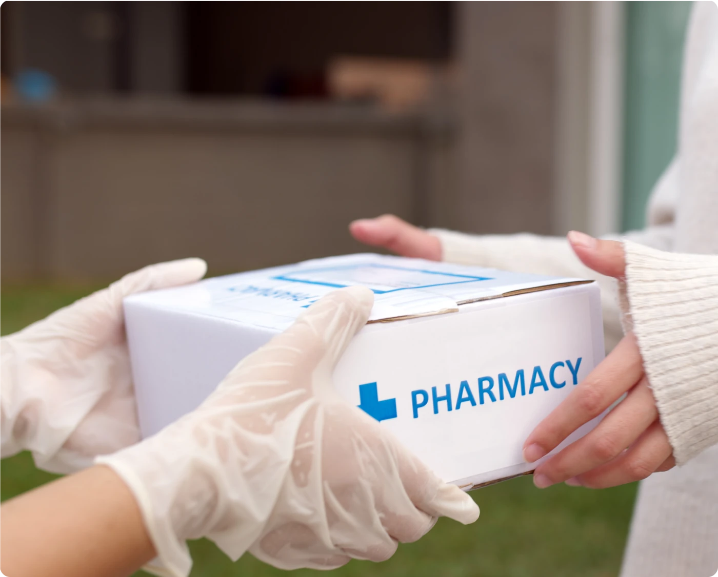 Receiving a pharmacy package at home